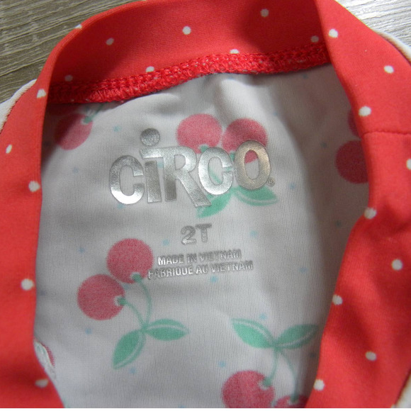 🍒 Disney Frozen size 4T and Circo cherry print size 2T bathing suit tops girls - Picture 5 of 6